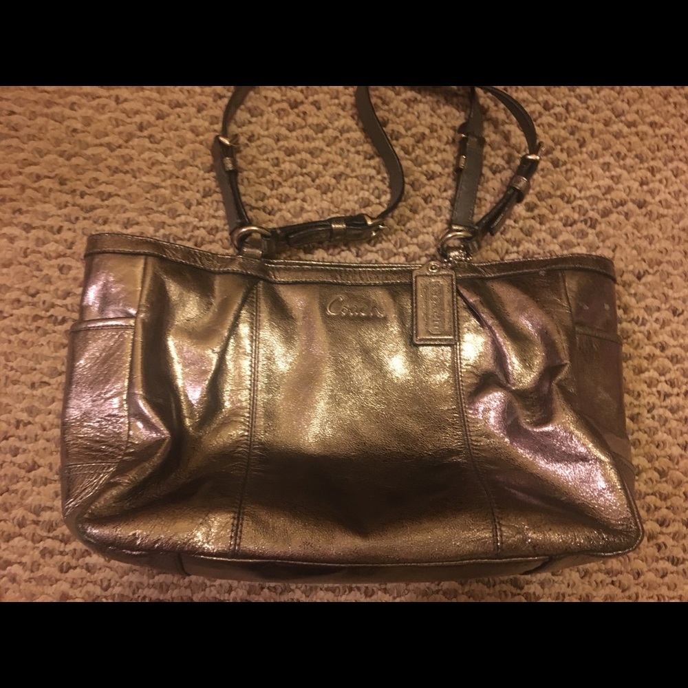 Metallic Coach purse